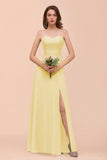 Affordable Strapless Front Slit Long Dusty Sage Bridesmaid Dress