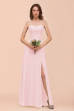 Affordable Strapless Front Slit Long Dusty Sage Bridesmaid Dress