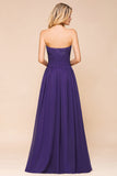 Affordable Sweetheart Sequins Regency Bridesmaid Dress with Pleats