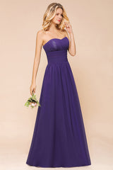 Affordable Sweetheart Sequins Regency Bridesmaid Dress with Pleats