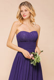 Affordable Sweetheart Sequins Regency Bridesmaid Dress with Pleats