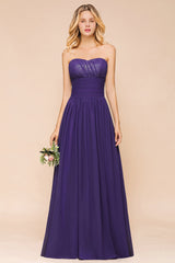 Affordable Sweetheart Sequins Regency Bridesmaid Dress with Pleats