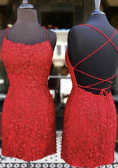 Bateau Sleeveless Lace Short/Mini Homecoming Dress With Beading and Sheath/Column