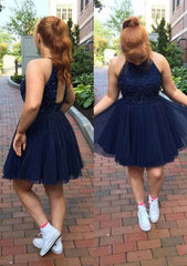 Beautiful Tulle Short/Mini A-Line/Princess Prom Dress With Beaded Bateau Zipper