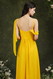 Bridesmaid Dress Side Split Long Chiffon