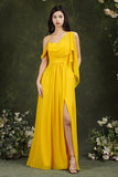 Bridesmaid Dress Side Split Long Chiffon
