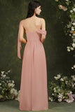 Bridesmaid Dress Side Split Long Chiffon