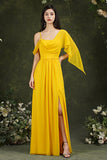 Bridesmaid Dress Side Split Long Chiffon