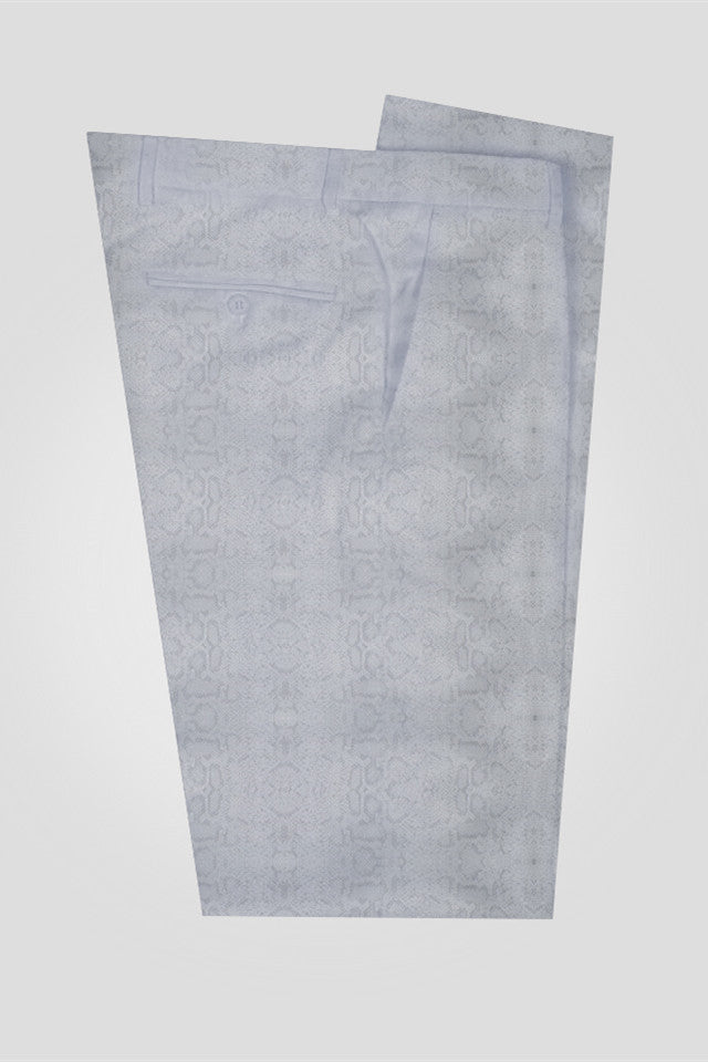 Newinlook Braiden Silver Shawl Lapel Double-Breasted Jacquard Wedding Suit