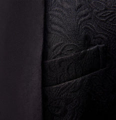 Newinlook Business Black Three-Piece Jacquard Wedding Suit for Men