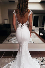 Cap Sleeves Wedding Dresses Mermaid Long Online