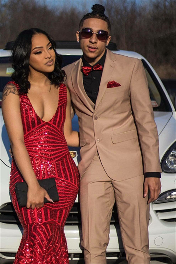 Newinlook Men's Notch Lapel Prom Outfit - Stylish Three Piece Suit