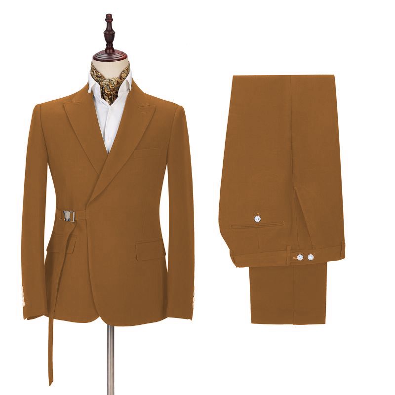 Newinlook Stylish Two-Piece Prom Attire with Peaked Lapel for Men