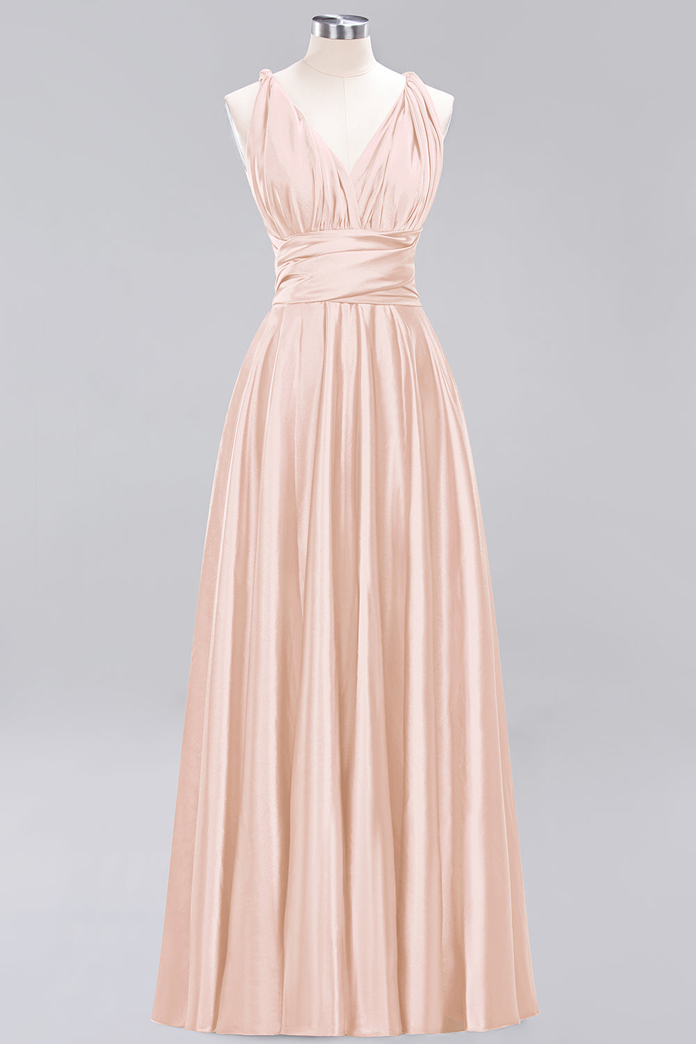 Chic Burgundy Satin Long Bridesmaid Dresses With One Shoulder