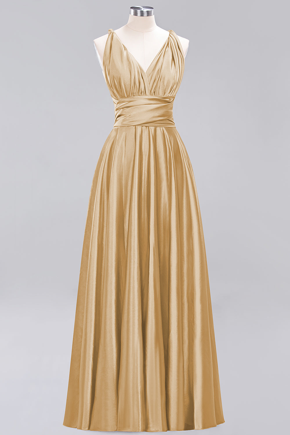 Chic Burgundy Satin Long Bridesmaid Dresses With One Shoulder