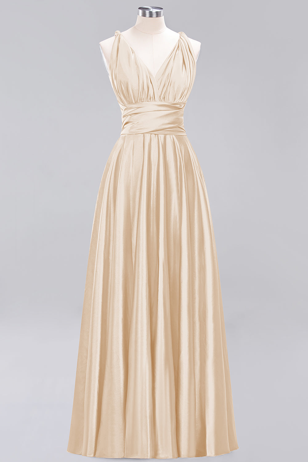 Chic Burgundy Satin Long Bridesmaid Dresses With One Shoulder