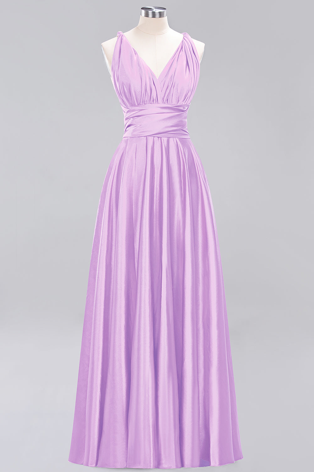 Chic Burgundy Satin Long Bridesmaid Dresses With One Shoulder
