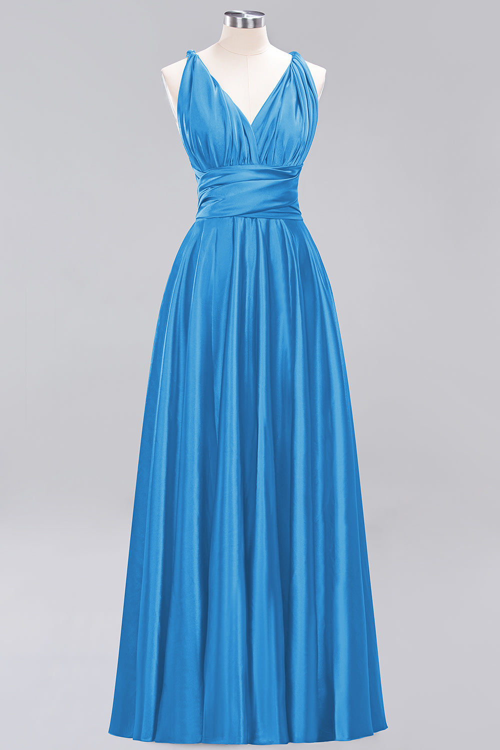 Chic Burgundy Satin Long Bridesmaid Dresses With One Shoulder