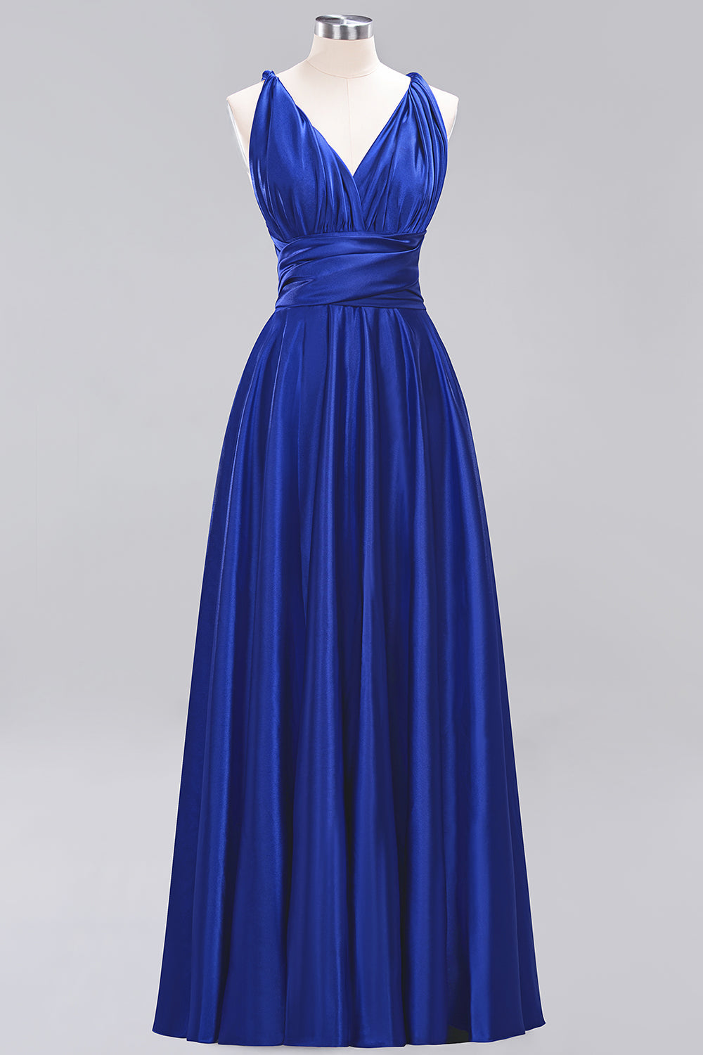 Chic Burgundy Satin Long Bridesmaid Dresses With One Shoulder