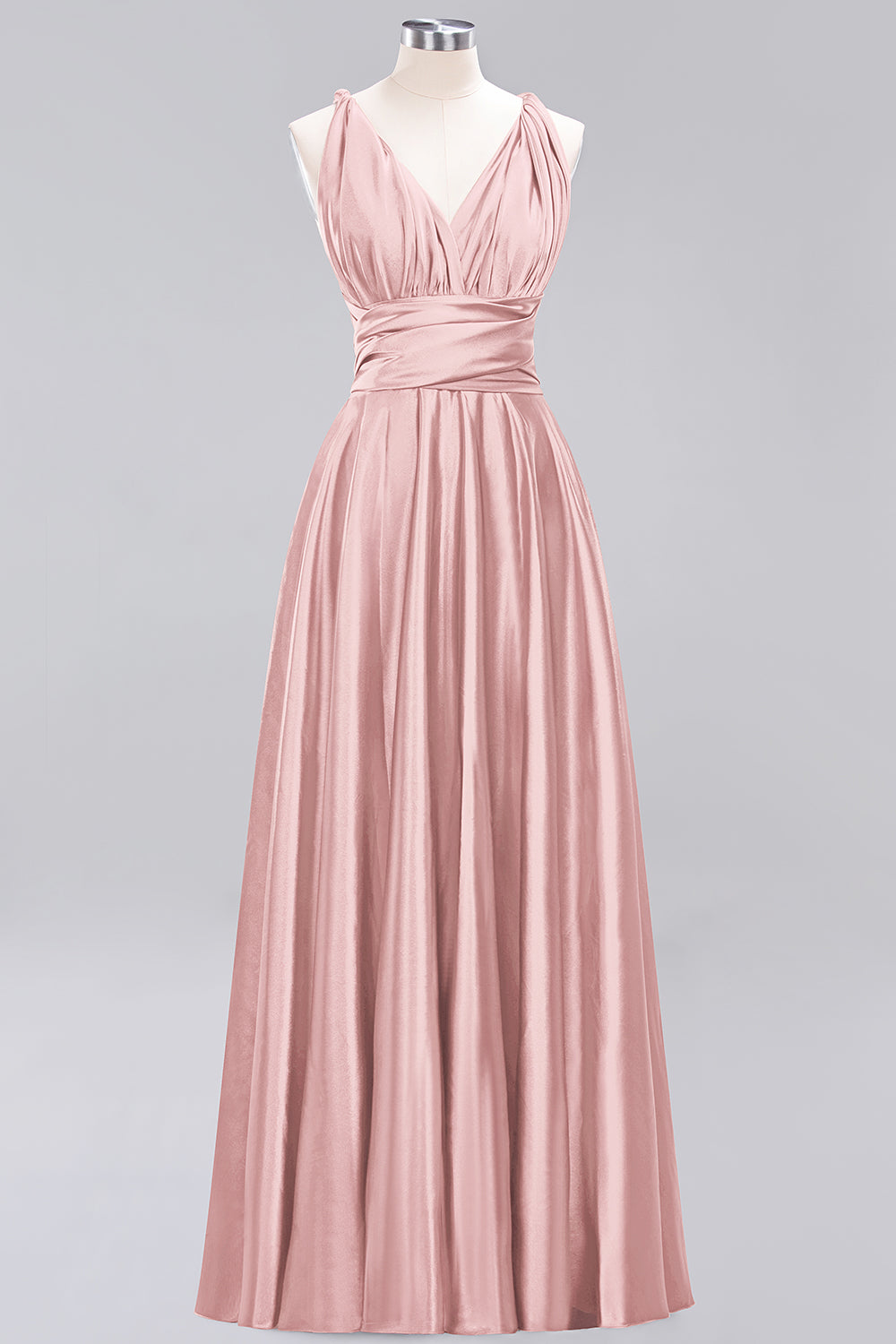Chic Burgundy Satin Long Bridesmaid Dresses With One Shoulder