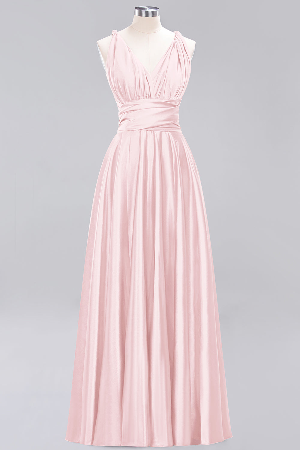 Chic Burgundy Satin Long Bridesmaid Dresses With One Shoulder