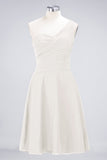 Chic One-Shoulder Short Burgundy Affordable Bridesmaid Dress with Ruffle