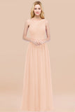 Chic One-shoulder Sleeveless Burgundy Chiffon Bridesmaid Dresses Online