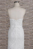 Chic Sweetheart Mermaid Lace Wedding Dresses White Sleeveless Bridal Gowns With Appliques On Sale