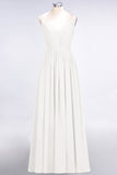 Chic V-Neck Straps Ruffle Burgundy Bridesmaid Dresses with Bow Sash