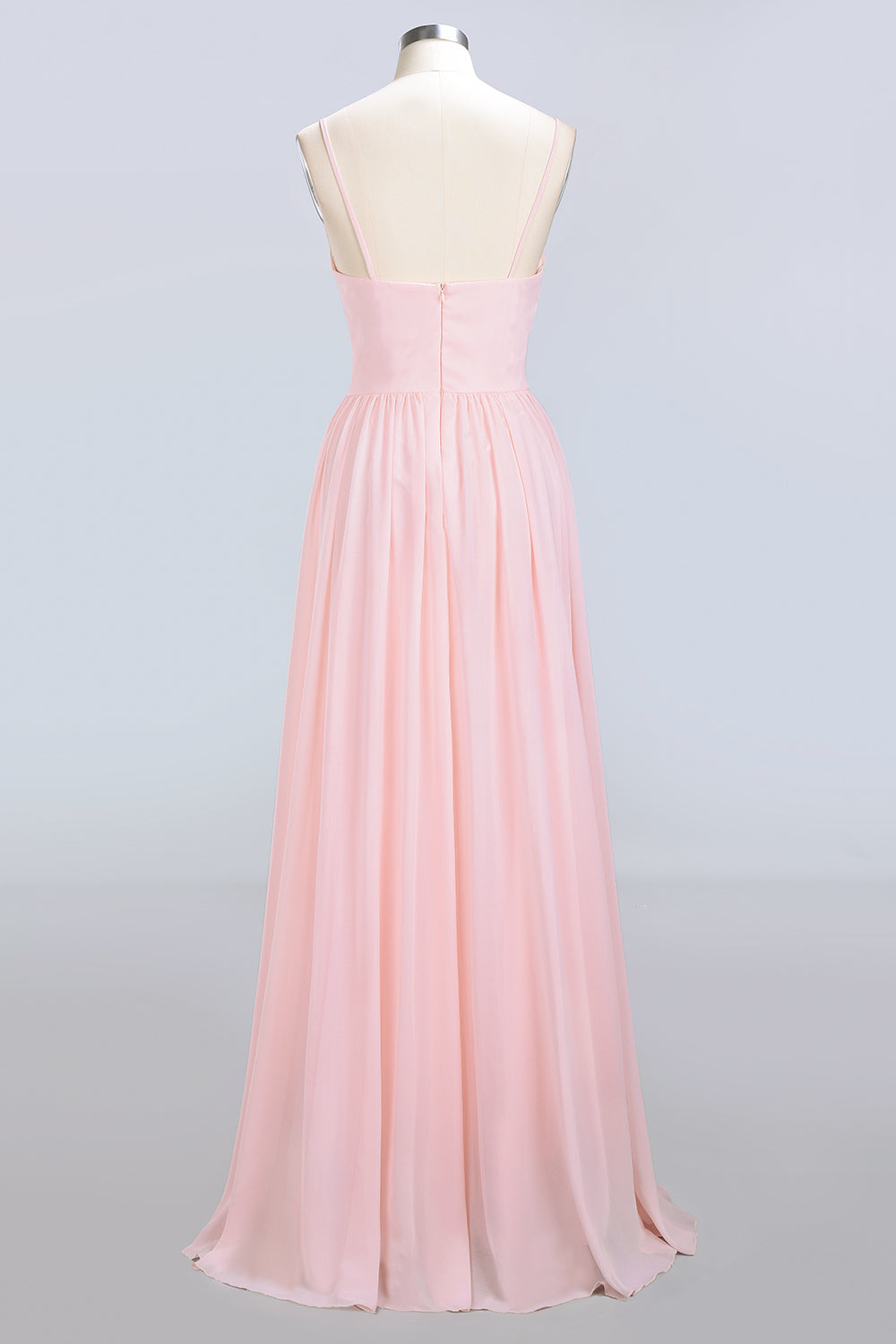 Chiffon Spaghetti-Straps Sleeveless Affordable Bridesmaid Dress Online