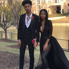 Newinlook Stylish Peaked Lapel Yellow Designer Wedding Suits with Double Breasted for Men