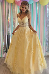Newinlook Spaghetti Straps Sweetheart Appliques Evening Dress With Tulle