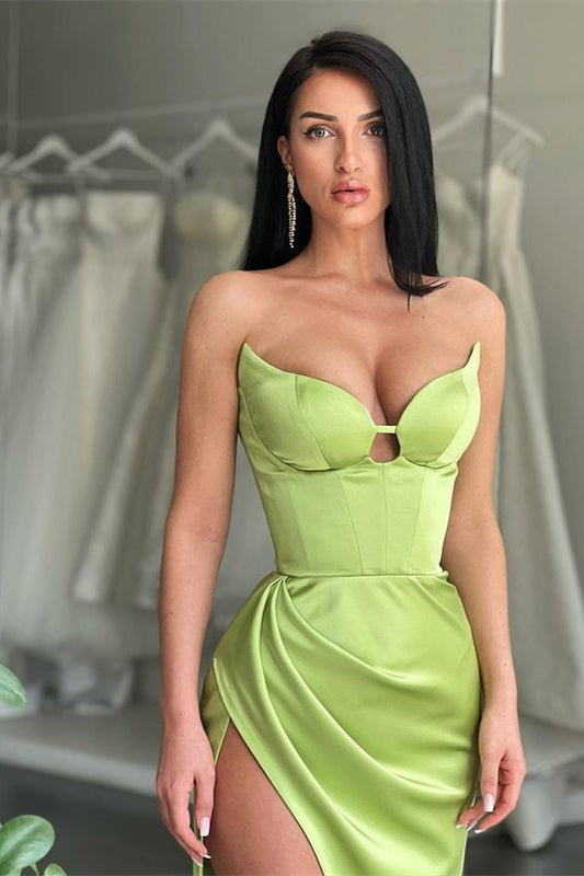 Newinlook Light Green Mermaid Sweetheart Evening Dress With Split