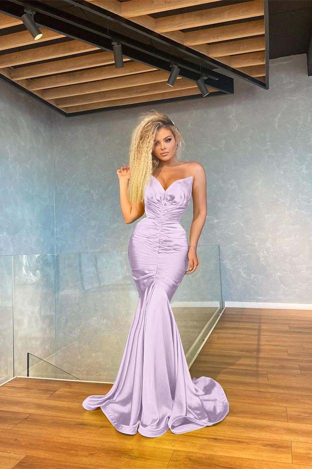 Newinlook Mermaid Yellow Green Evening Dress Pleated