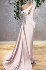 Lilac Off the Shoulder Sleeveless Mermaid Formal Dress With Beading