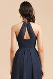 Elegant A-line Sleeveless V-Neck Ruffle Chiffon Lace Bridesmaid Dresses