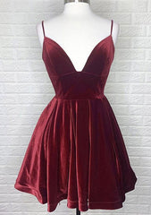 A-line V Neck Sleeveless Charmeuse Homecoming Dress