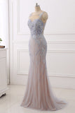 Elegant Jewel Sleeveless Mermaid Prom Dresses Pearls with Appliques Online