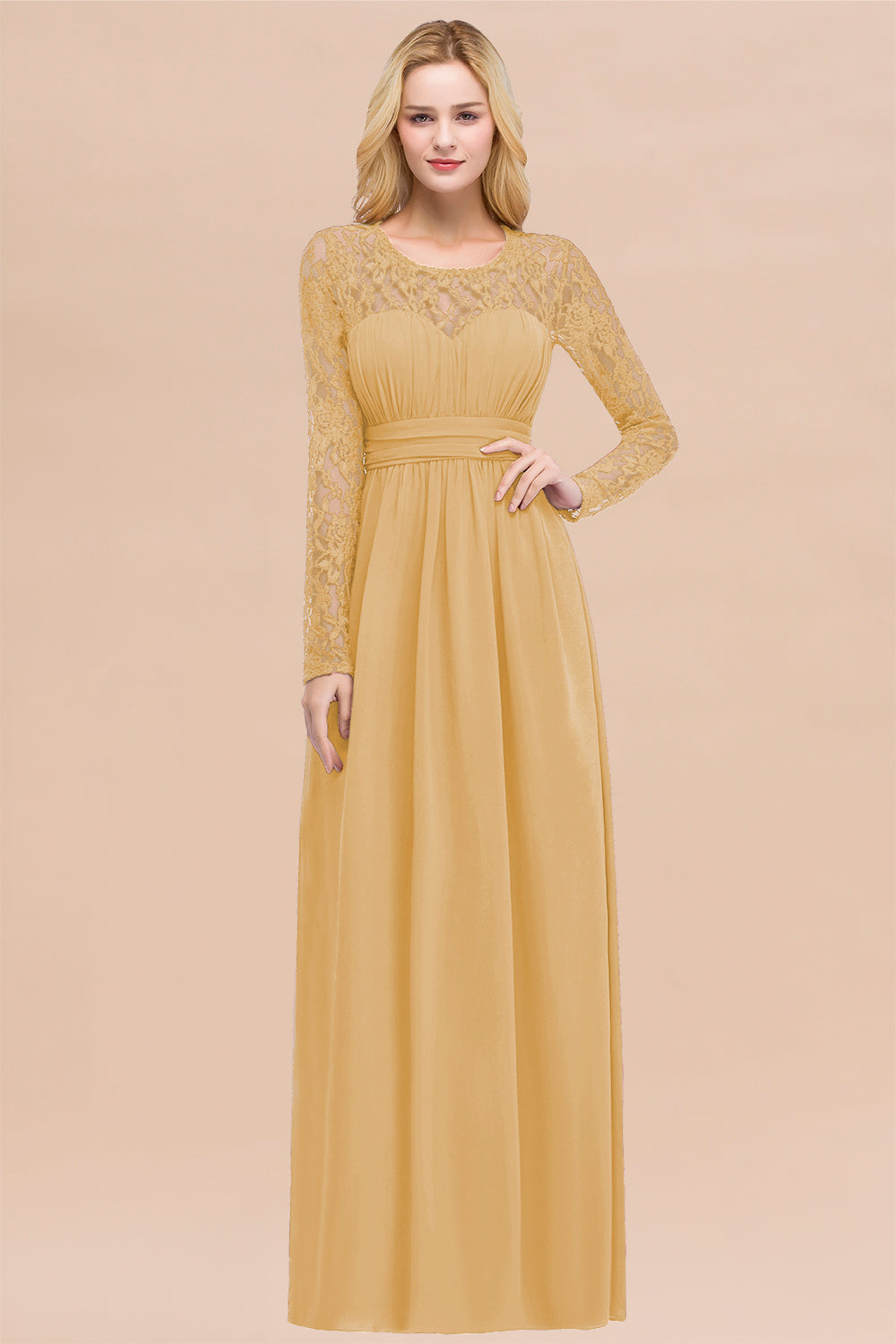 Elegant Lace Burgundy Bridesmaid Dresses Online with Long Sleeves