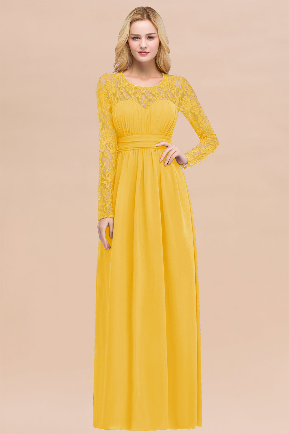 Elegant Lace Burgundy Bridesmaid Dresses Online with Long Sleeves