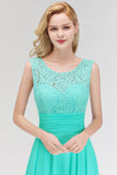Elegant Lace Jewel Sleeveless Dusty Rose Bridesmaid Dress Online