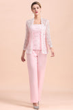 Elegant Strapless Appliques Mother of Bride Jumpsuit with Long Sleeves Wraps