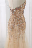 Elegant Tulle Halter Rhinestones Mermaid Prom Dresses Sleeveless Appliques Online