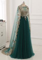 Elegant Tulle Jewel Beading Appliques Prom Dresses with Ruffles Online