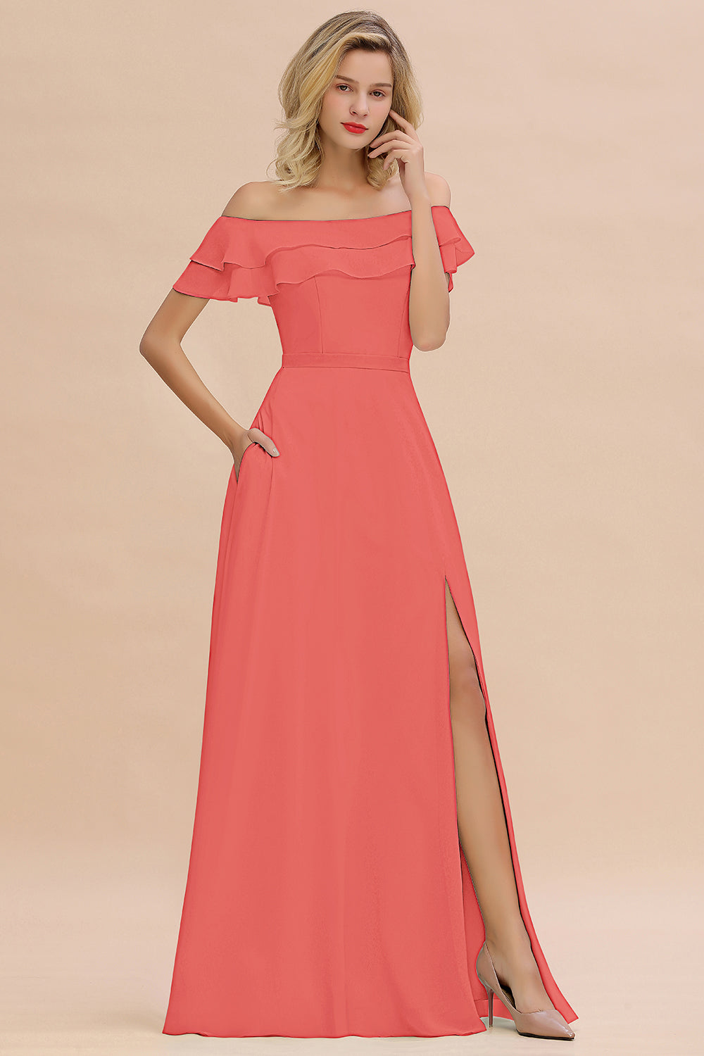 Exquisite Off-the-shoulder Slit Mint Green Bridesmaid Dresses With Poc Newinlook Exquisite Off-the-shoulder Slit Mint Green Bridesmaid Dresses With Poc Newinlook