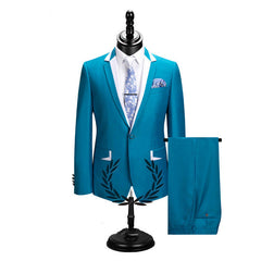 Newinlook Glamorous Slim Fit Business Casual Prom Suit with Notched Lapel