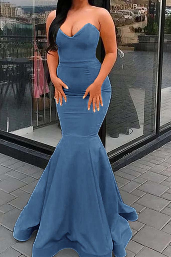 Newinlook Sweetheart Mermaid Yellow Evening Dress