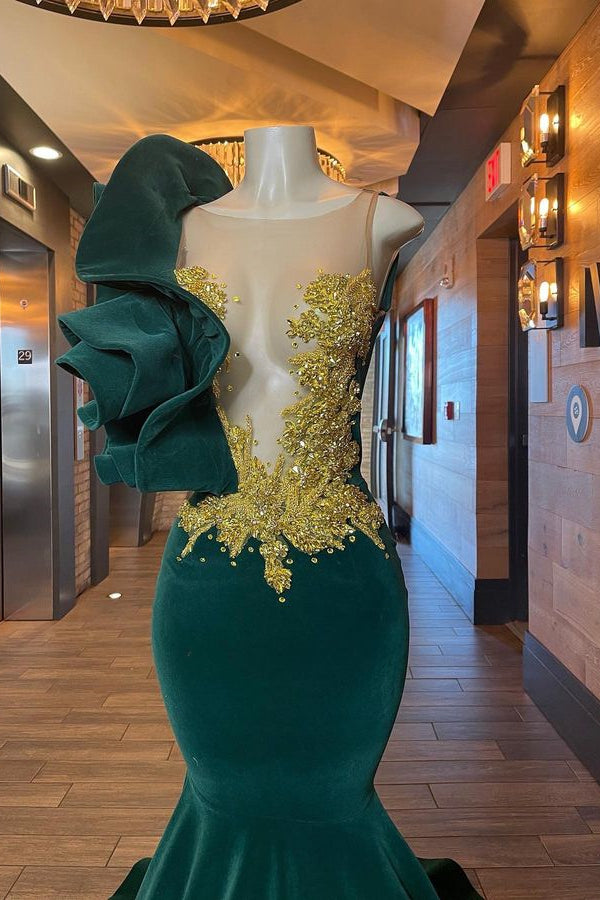 Newinlook Chic Sleeveless Beading Mermaid Evening Dress