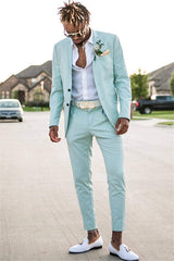 Newinlook Elegant Mint Green David Beckham Royal Wedding Suit, 2 Pieces