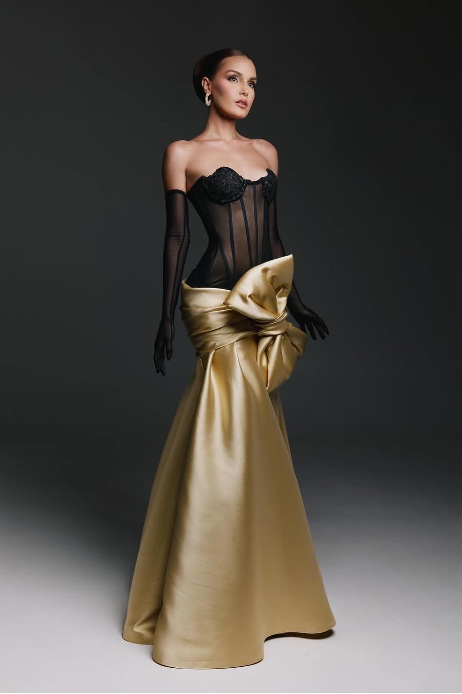 Strapless Sweetheart Sleeveless Long Mermaid Formal Dress With Gloves